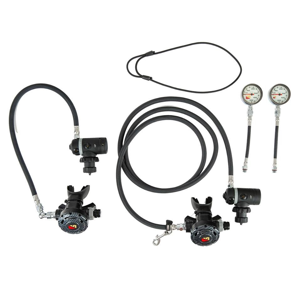 Kit détendeurs XT dive-Rite pour side-mount / Tuyaux montés "tout à droite"