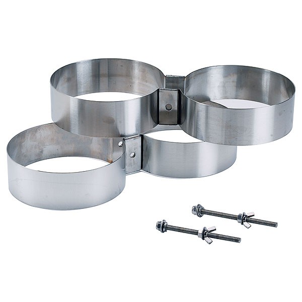 Paire de cerclages pour diamètre de 203 mm (blocs 15 et 18 l) avec kit de boulonnerie