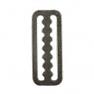 Passant de ceinture cranté, Inox, 5 cm