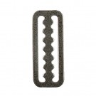 Passant de ceinture cranté, Inox, 5 cm